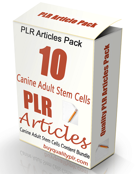 10 Canine Adult Stem Cells PLR Articles