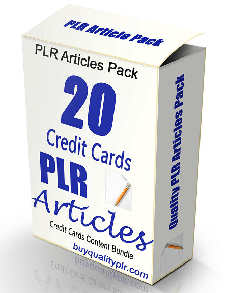 20 Credit Cards PLR Articles