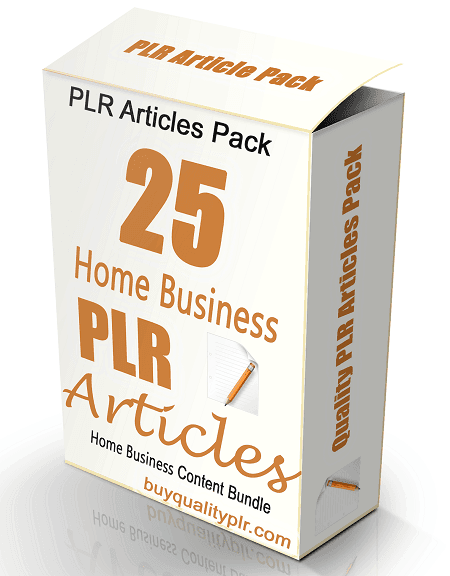 25 Home Business PLR Articles Pack Volume 1