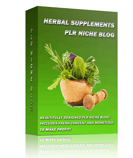 Herbal Supplements PLR Niche Blog