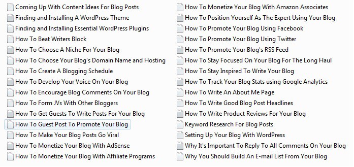 blogging email autoresponder series 