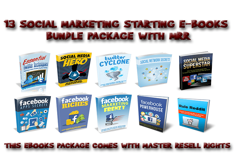13 Social Marketing Starting E-Books Bundle Package With MRR
