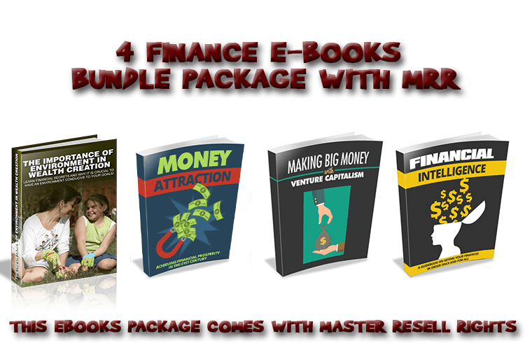 4 Finance Starting E-Books Bundle Package With MRR