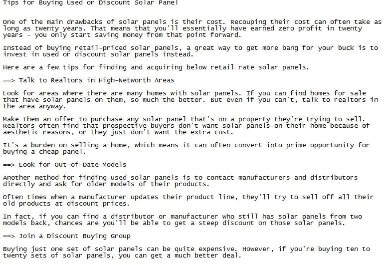 Green DIY PLR Articles Sample