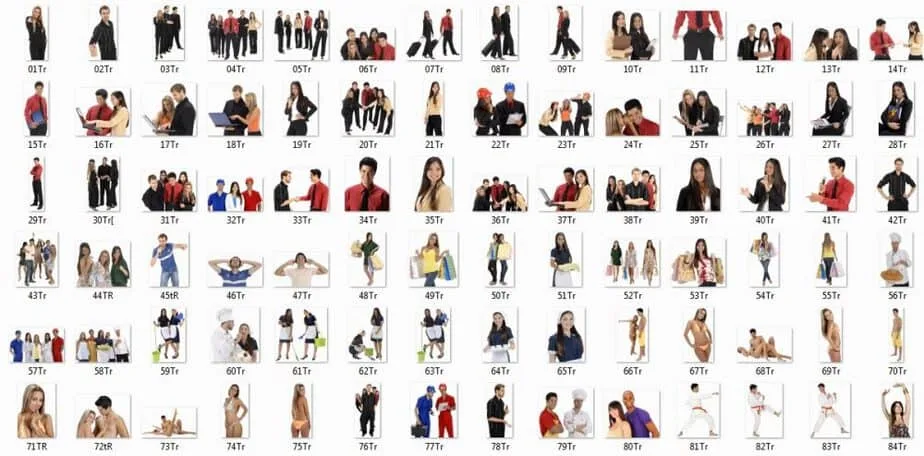 Transparent People Stock Photos PLR