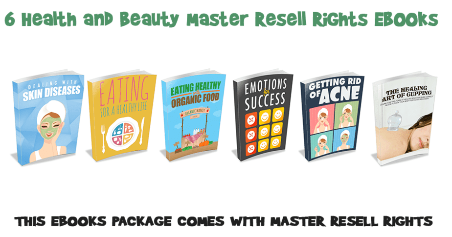 6 Health and Beauty Master Resell Rights Ebooks