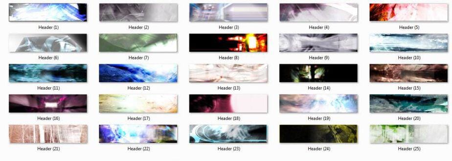 Abstract Headers Pack Preview