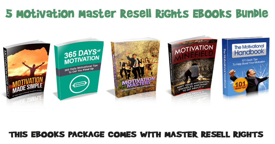 5 Motivation Master Resell Rights Ebooks Bundle