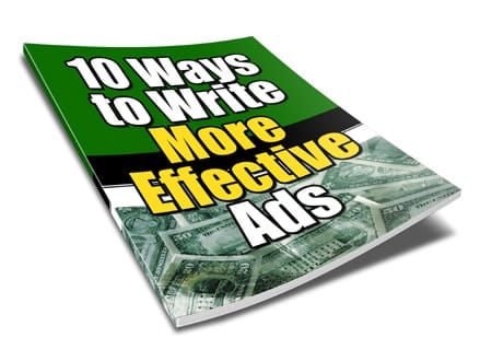 10 Ways to Write More Effective Ads PLR Ebook