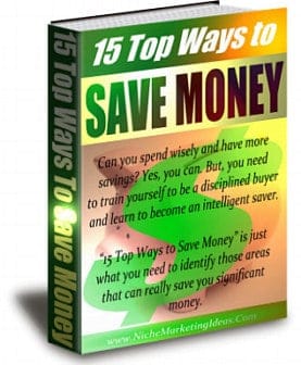 15 Top Ways to Save Money PLR Ebook