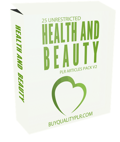25 Unrestricted Health and Beauty PLR Articles Pack V2