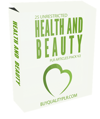 25 Unrestricted Health and Beauty PLR Articles Pack V2