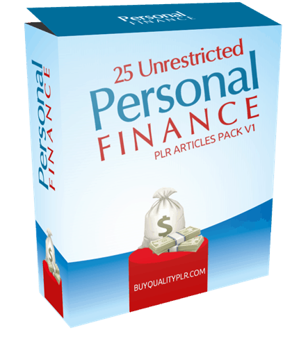 25 Unrestricted Personal Finance PLR Articles Pack V1