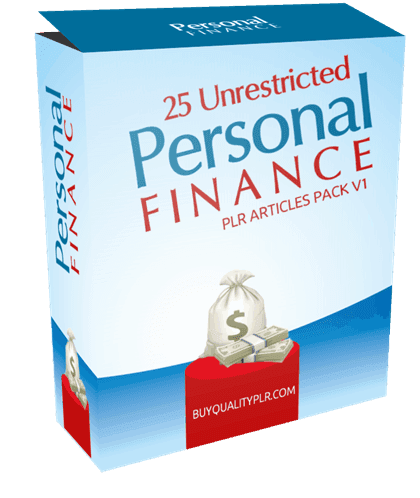 25 Unrestricted Personal Finance PLR Articles Pack V1