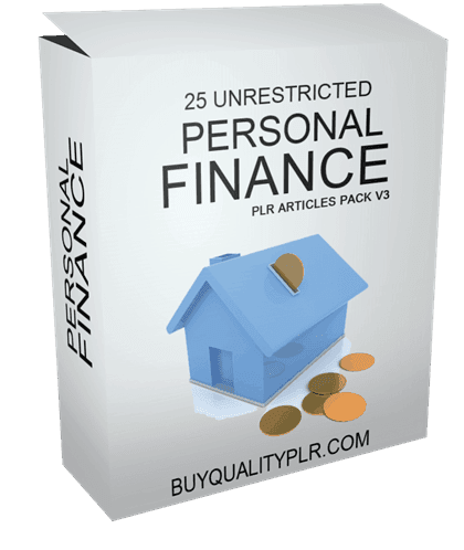 25 Unrestricted Personal Finance PLR Articles Pack V3