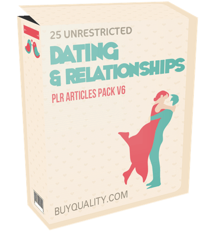 25 Unrestricted Dating and Relationships PLR Articles Pack V6