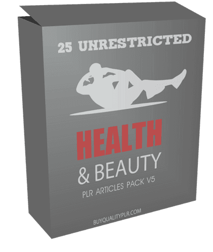 25 UNRESTRICTED HEALTH AND BEAUTY PLR ARTICLES PACK V5