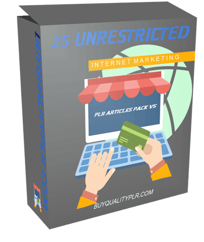 25 Unrestricted Internet Marketing PLR Articles Pack V6