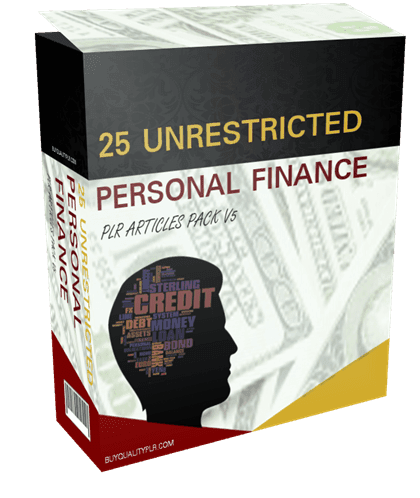 25 Unrestricted Personal Finance PLR Articles Pack V5