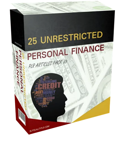 25 Unrestricted Personal Finance PLR Articles Pack V5