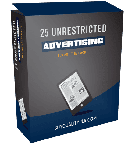 25 UNRESTRICTED ADVERTISING PLR ARTICLES PACK