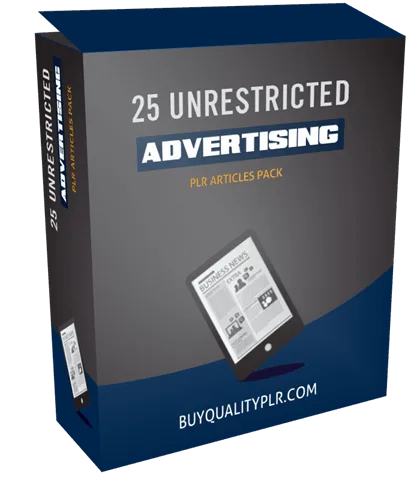 25 UNRESTRICTED ADVERTISING PLR ARTICLES PACK