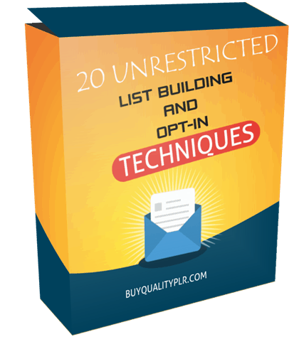 20 Unrestricted List Building and Opt-In PLR Articles Pack