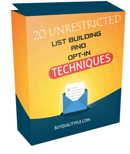 20 Unrestricted List Building and Opt-In PLR Articles Pack