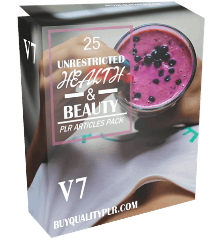 25 Unrestricted Health and Beauty PLR Articles Pack V7