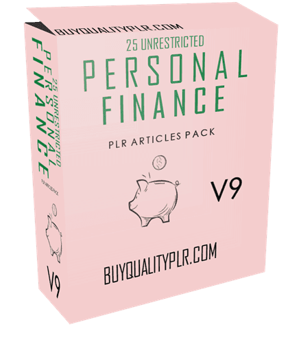 25 Unrestricted Personal Finance PLR Articles Pack V9