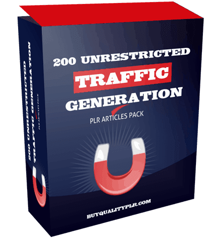 200 Unrestricted Traffic Generation PLR Articles Pack