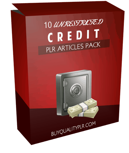 10 Unrestricted Credit PLR Articles Pack