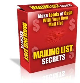 Mailing List Secrets Unrestricted PLR eBook