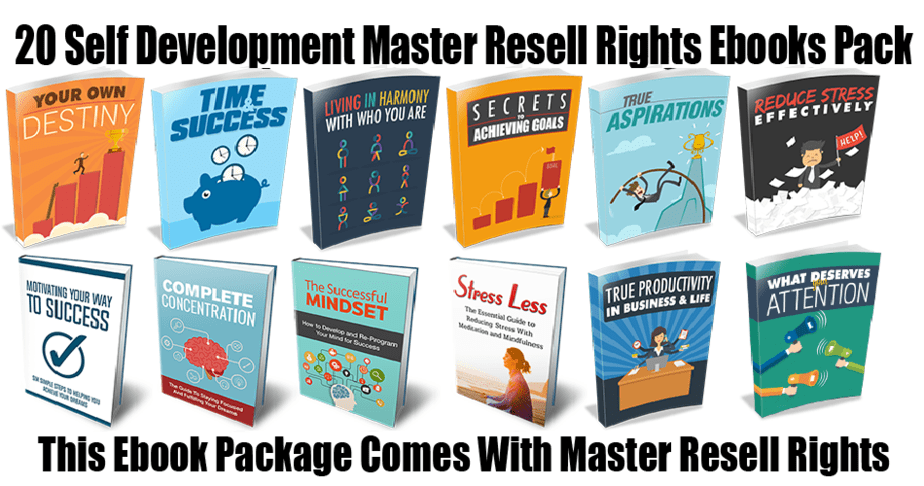 20 Self Development Master Resell Rights eBooks Bundle