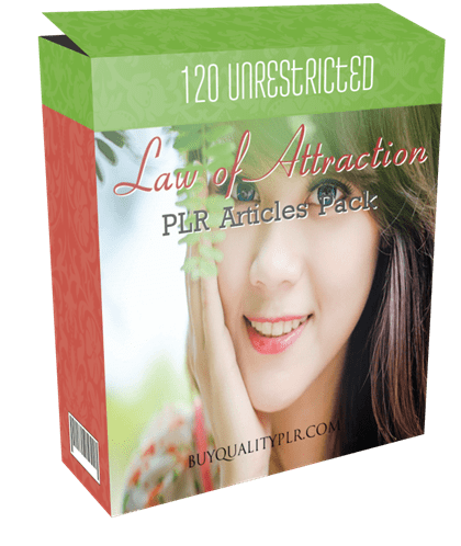 120 Unrestricted Law of Attraction PLR Articles Pack