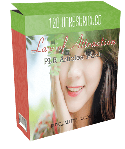 120 Unrestricted Law of Attraction PLR Articles Pack