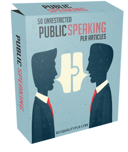 50 Unrestricted Public Speaking PLR Articles Pack