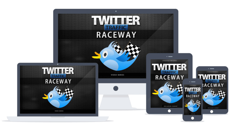 Twitter Traffic Raceway Sales Funnel with Master Resell Rights