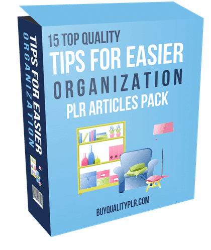 15 Top Quality Tips For Easier Organization PLR Articles Pack