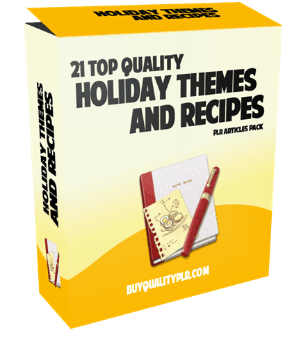 21 Top Quality Holiday Themes and Recipes PLR Articles Pack