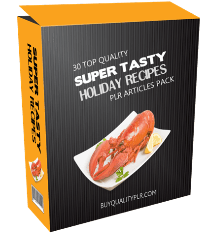 30 Top Quality Super Tasty Holiday Recipes PLR Articles Pack