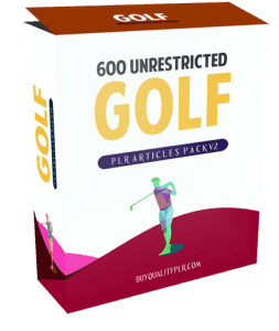 600 Unrestricted Golf PLR Articles Pack V2 | Unrestricted PLR Pack