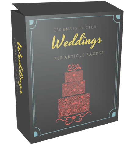 730 Unrestricted Weddings PLR Article Pack V2
