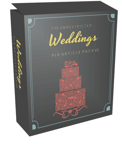 730 Unrestricted Weddings PLR Article Pack V2