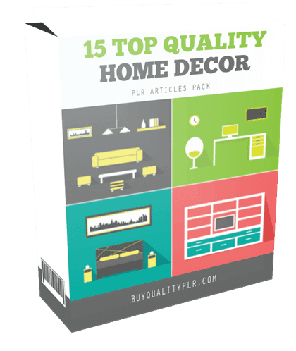 15 Top Quality Home Decor PLR Articles Pack