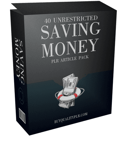 40 Unrestricted Money Saving PLR Article Pack