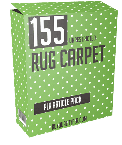 155 Unrestricted Rug Carpet PLR Article Pack