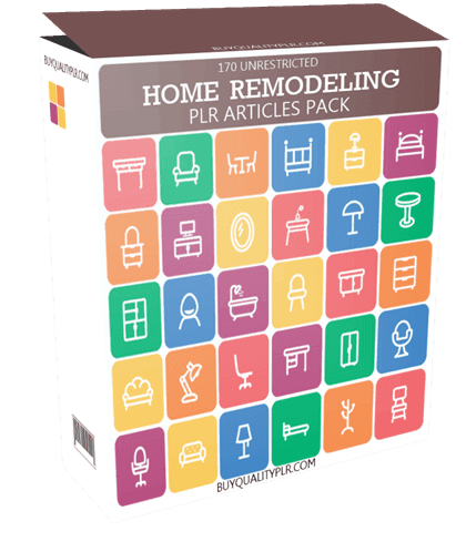 170 Unrestricted Home Remodeling PLR Articles Pack