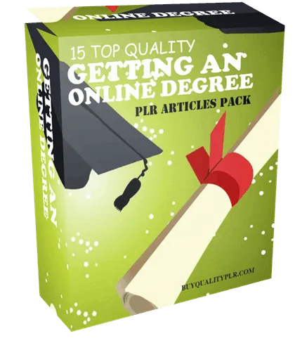 15 Top Quality Getting An Online Degree PLR Articles Pack