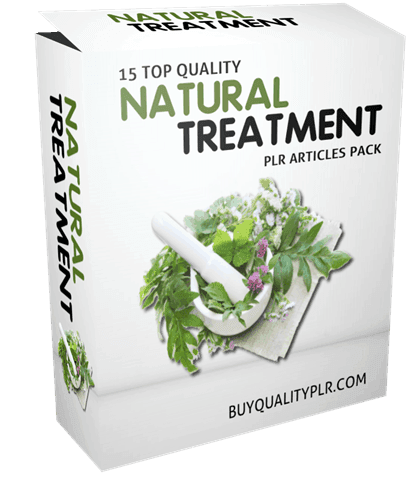 15 Top Quality Natural Treatment PLR Articles Pack